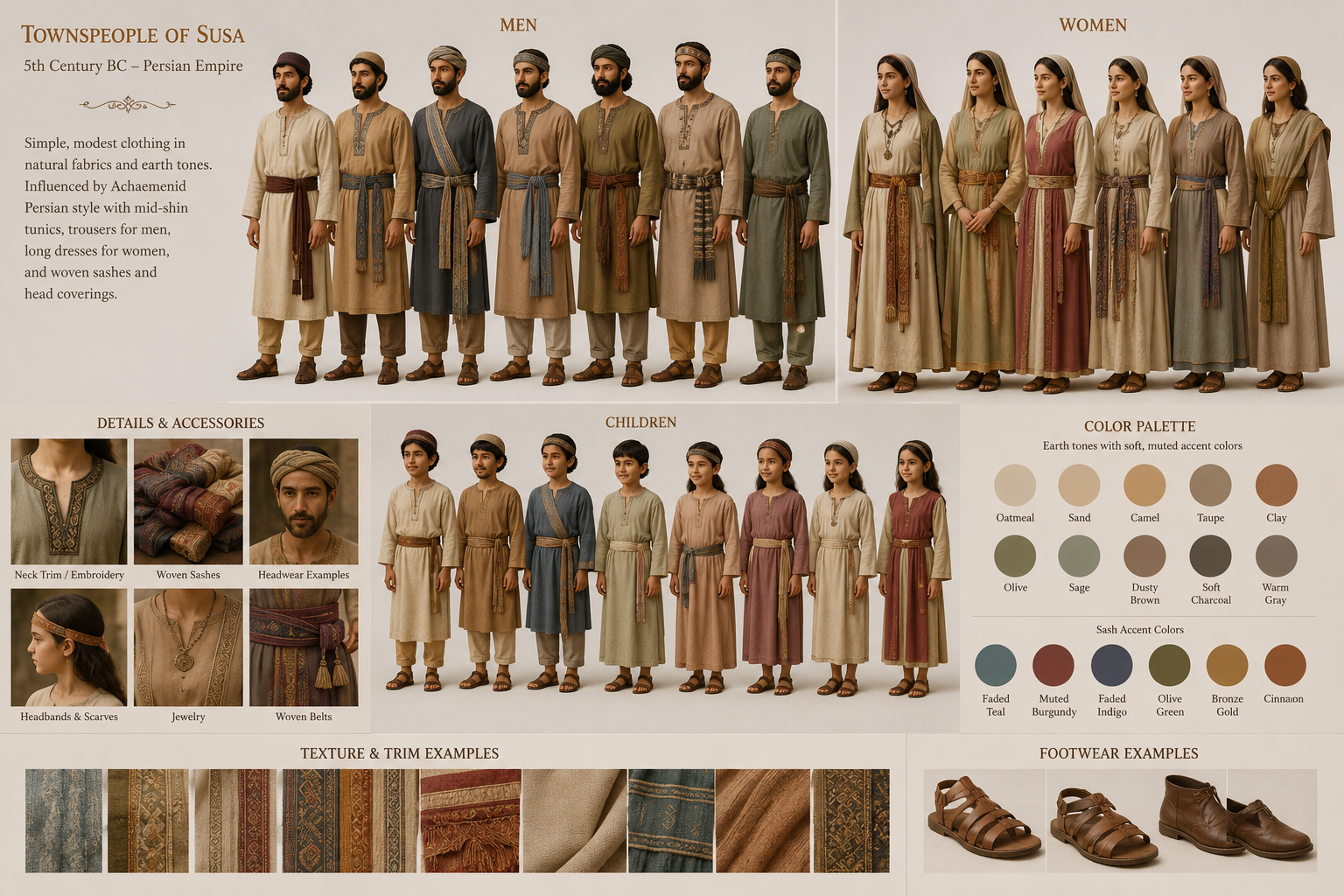 ESTHER cast costuming